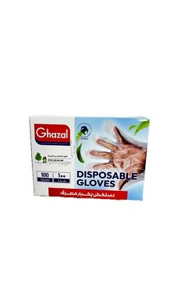 غزال دستکش یکبار مصرف 100 عددی